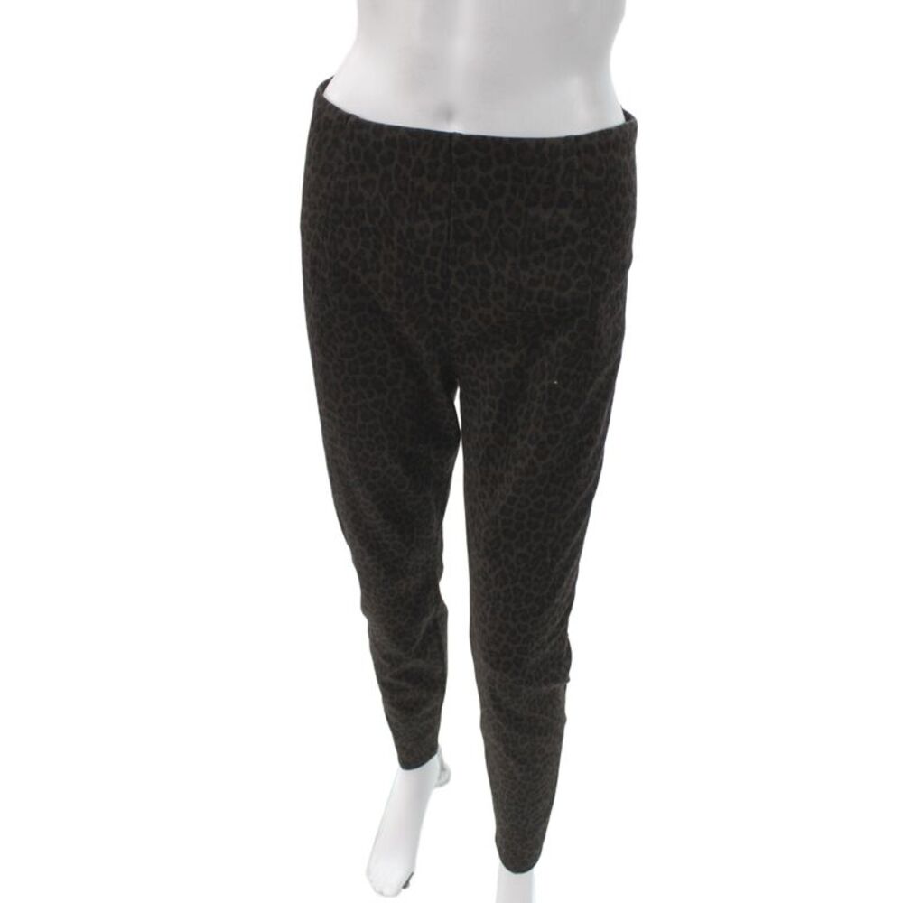 Liverpool Los Angeles Womens Ankle Pants Leopard Brown Pull On Size 10